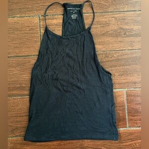 American Eagle Outfitters Black Ribbed Tank Top